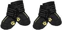 EXPAWLORER Waterproof Dog Boots Reflective Non Slip Pet Booties for Medium Large Dogs Black