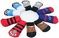 LFPET Traction Control Cotton Socks Indoor Dog Nonskid Knit Socks 5 Pairs Random Color