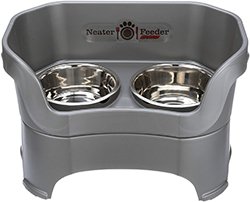 NEATER PET BRANDS Neater Feeder Deluxe Dog (All Sizes) - The Mess Proof Elevated Bowls No Slip Non Tip Double Diner Stainless Steel Food Dish with Stand