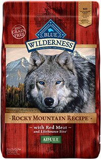Blue Buffalo Wilderness Rocky Mountain Recipe High Protein Grain Free, Natural Adult Dry Dog Food, Red Meat