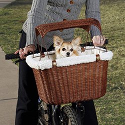 PetSafe Solvit Tagalong Bicycle Basket, Dog Carrier for Bikes, Best for Dogs Up to 13 lb