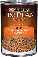 urina Pro Plan Savor Adult Classic Chicken & Rice Entree Canned Dog Food, 13-oz, case of 12