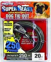 Boss Pet Prestige Dog Tie-Out, Super Beast, Black