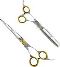 Sharf Gold Touch 7.5" Straight & 6.5" Thinning Scissors Pet Grooming Shear Kit