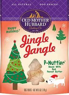 Old Mother Hubbard Holiday Jingle Jangle P-Nuttier Biscuits Baked Dog Treats, 6-oz bag
