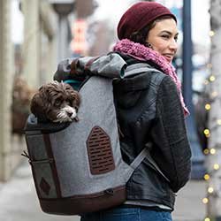 Kurgo K9 Dog & Cat Carrier Backpack, Heather Gray