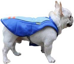 Dog Cooling Vest, Breathable Cooling Coat Outdoor Anti-Heat Summer Blue Jacket Clothes for Medium and Large Pet Dogs